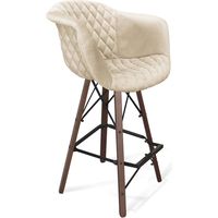 Стул Sheffilton SHT-ST31-С4/S80 (кремовый/темный орех/черный) - фото