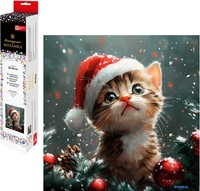 Алмазная мозаика Феникс+ Новогодний котенок 70805 - фото2