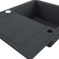 Кухонная мойка Kernau KGS V 4565A 1B1D Black Metallic - фото2