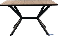 Кухонный стол ВВР Миллер (дуб кера/черный №7, пластик 120-160/80) - фото2