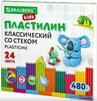 Пластилин BRAUBERG Kids 106437 (24 цв) - фото