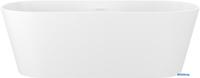 Ванна Wellsee Shell 180x80 28170402R (отдельностоящая ванна белый глянец, экран, ножки, сифон-автомат глянцевый белый) - фото