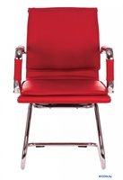 Офисный стул Бюрократ CH-993-Low-V (красный/низкая спинка/хром) - фото2