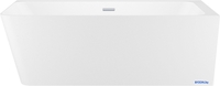 Ванна Wellsee Bromance 170x78 23160301R (пристенная ванна (правая) белый глянец, экран, ножки, сифон-автомат хром) - фото