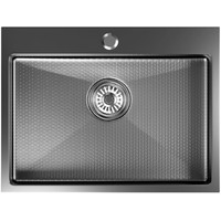 Кухонная мойка Mixline Pro 552933 (черный графит, с сифоном) - фото