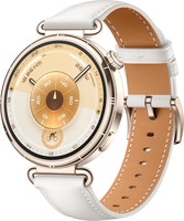 Умные часы Huawei Watch GT 6 41 мм (золотистый, с белым кожаным ремешком, международная версия) - фото