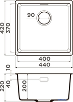 Кухонная мойка Omoikiri Kata 44-U WH (белый) - фото2