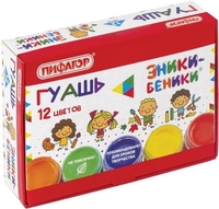 Гуашь Пифагор Эники-Беники 191330 (12 цв) - фото