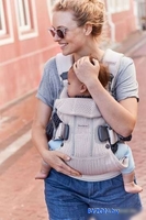 Рюкзак-переноска BabyBjorn One Air Mesh (жемчужно-розовый) - фото2, картинка2 Рюкзак-переноска BabyBjorn One Air Mesh (жемчужно-розовый) - фото2