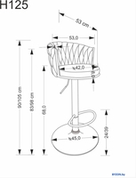 Стул Halmar H125 (серый/черный) - фото2