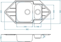 Кухонная мойка Alveus Line 40 - фото2
