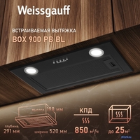 Кухонная вытяжка Weissgauff BOX 900 PB BL - фото2