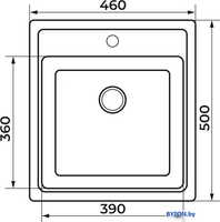 Кухонная мойка Granrus GR-460 (белый) - фото2