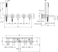 Смеситель Omnires Y1237/1SGL - фото2, картинка2 Смеситель Omnires Y1237/1SGL - фото2
