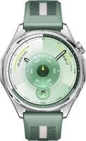 Умные часы Huawei Watch GT 6 46 мм (серебристый, с зеленым плетеным ремешком, международная версия) - фото2