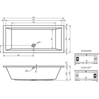 Ванна Riho Lusso 200x90 - фото2