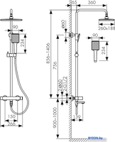 Душевая система Kaiser Cube 01582-3 - фото2