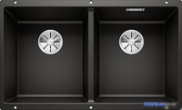 Кухонная мойка Blanco Subline 350/350-U 525987 (черный) - фото, картинка Кухонная мойка Blanco Subline 350/350-U 525987 (черный) - фото