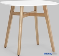 Кухонный стол Stool Group Target 80x80 SL-691 (белый/бук) - фото, картинка Кухонный стол Stool Group Target 80x80 SL-691 (белый/бук) - фото