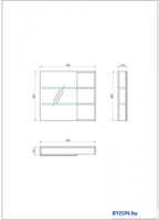 Какса-А Шкаф с зеркалом Винтер б/о 75 458394 - фото2