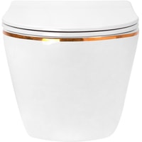 Унитаз Rea Carlo REA-C1222 (белый/золотой) - фото2