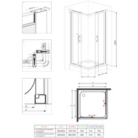 Душевой уголок Deante Funkia 90x90 KYC 041K (хром/прозрачное) - фото2