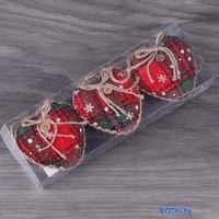 Елочная игрушка Darvish Сердечко DV-C-105 (3шт) - фото2