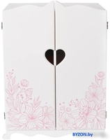 Шкаф для кукол Leader Toys Diamond Princess c дизайнерским цветочным принтом 71419 (белый) - фото2