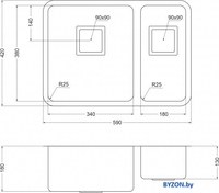 Кухонная мойка Oulin OL-0369L - фото2