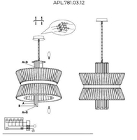 Подвесная люстра Aployt APL.781.03.12 - фото2, картинка2 Подвесная люстра Aployt APL.781.03.12 - фото2