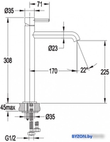 Смеситель Omnires Y Y1212 BL - фото2, картинка2 Смеситель Omnires Y Y1212 BL - фото2