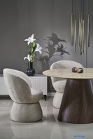 Кухонный стол Halmar Pireus 120/76 (травертин/орех) - фото2