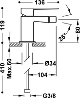 Смеситель Tres Slim 20212001Or - фото2, картинка2 Смеситель Tres Slim 20212001Or - фото2