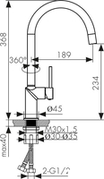 Смеситель Kaiser Vita 43244-22 (желтый матовый) - фото2