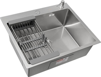 Кухонная мойка ARFEKA ECO AR мойка 600*500, коландер, дозатор SATIN DECOR VOLCANIC ROCK - фото2