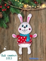 Елочная игрушка Woody Зайка 03816 - фото