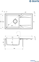 Кухонная мойка Deante ZQJ_T113 - фото2
