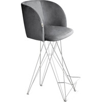 Стул с подлокотниками Sheffilton SHT-ST33/S66 (угольно-серый/хром лак) - фото