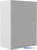 Шкаф навесной ДСВ Тренто П 500 левый (серый/белый) - фото