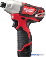 Ударный винтоверт Milwaukee M12 BID-202C 4933441960 (с 2-мя АКБ, кейс) - фото2