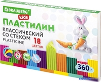 Пластилин BRAUBERG Kids 106510 (18 цв) - фото