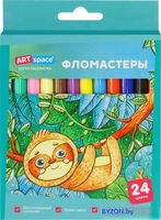 Фломастеры ArtSpace Милые зверушки WP24_26940 (24 цв) - фото