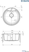 Кухонная мойка Deante ZRS_T803 - фото2