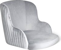 Стул Sheffilton SHT-ST39-1/S128 (серое облако/хром/белый муар) - фото2