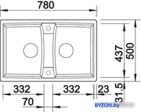 Кухонная мойка Blanco Lexa 8 525906 (черный) - фото2