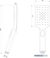 Душевая лейка Lemark LM8122BL - фото2