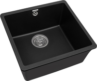 Кухонная мойка ZorG Fast 44 black metallic - фото