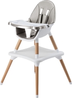 Высокий стульчик Solmax&Kids HW99643 (белый/серый) - фото