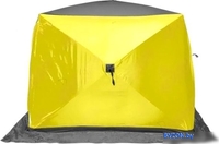 Палатка Premier Fishing Куб Лонг-2 зимняя PR-WFS-2L-YG (желтый/серый) - фото