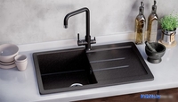 Кухонная мойка Ulgran U-507 (ультра-черный) - фото2